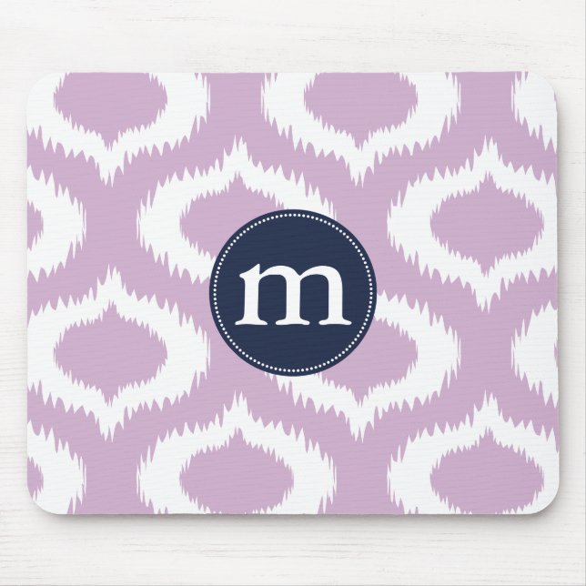 Mousepad Diamantes modernos de Ikat da lavanda (Frente)