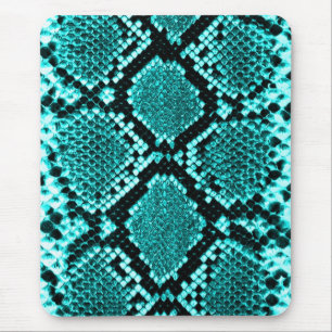 Mousepad Diamond Rattlesnake Cobra Skin aqua
