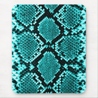 Mousepad Diamond Rattlesnake Cobra Skin aqua