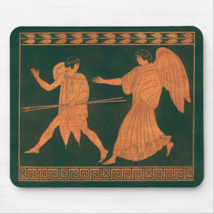 Mousepad Diana e um Anjo, Mitologia Romana Vintage