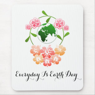Mousepad "Diário é o tapete do rato floral do Dia da Terr