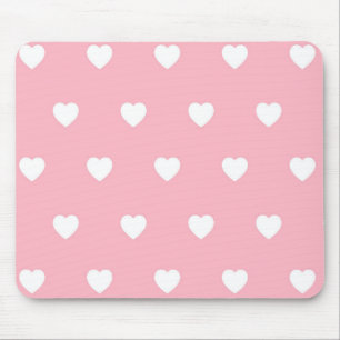 Mousepad Dias de os namorados de coração bonito adoram cora