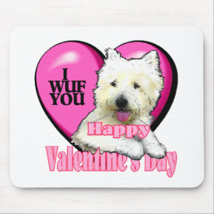 Mousepad Dias de os namorados de Terrier Branco de West Hig