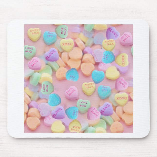 Mousepad dias de os namorados doces (Frente)