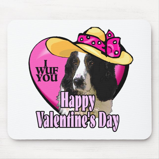 Mousepad Dias de os namorados Ingleses Springer Spaniel (Frente)