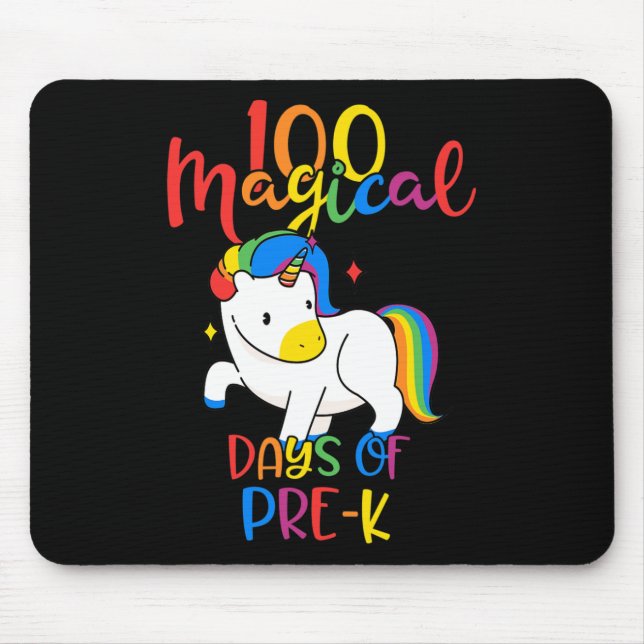 Mousepad Dias Mágicos De Professores Do Pré-K 100º Dia Da E (Frente)