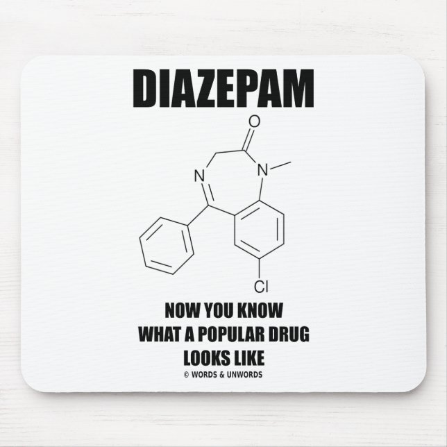 Mousepad Diazepam agora você sabe que droga popular olha (Frente)