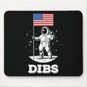 Mousepad Dibs Bandeira Americana Astronauta Espaço 4 De Jul