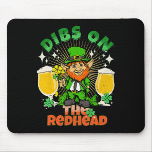 Mousepad Dibs No Dia de São Patrício Irlandês Engraçado Da