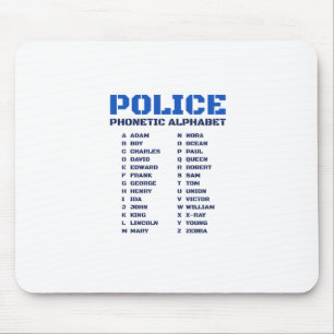 Mousepad Dicionário Telefônico Policial - Alfabeto A a Z