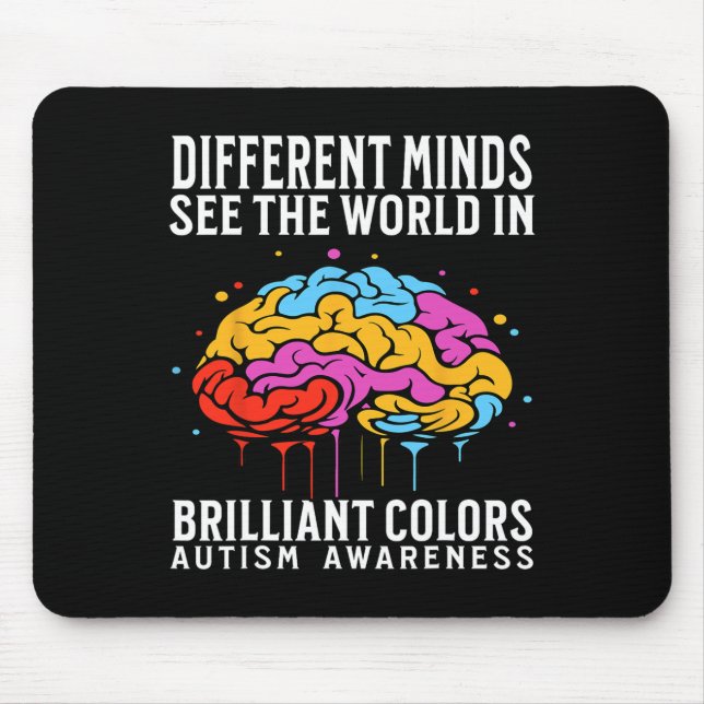 Mousepad Diferentes Mentes Conscientização sobre Autismo Cr (Frente)