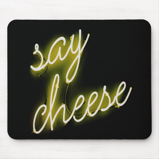 Mousepad Diga Luzes de Neon de Queijo (Frente)