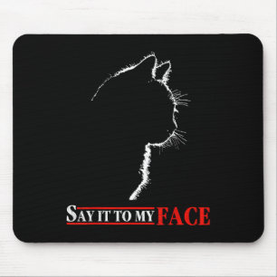 Mousepad Diga Para O Meu Gato Preto - Gatos Letra Por Pr