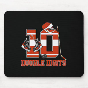 Mousepad Dígitos Duplos 10 Anos de Idade Aniversário Hóquei