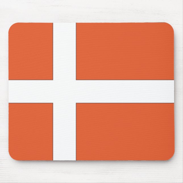Mousepad Dinamarca ou pavilhão dinamarquês (Frente)