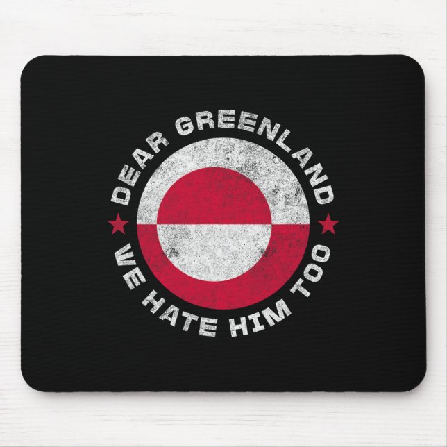 Mousepad Dinamarca Querida Groenlândia Nós Também O Odiamos (Frente)