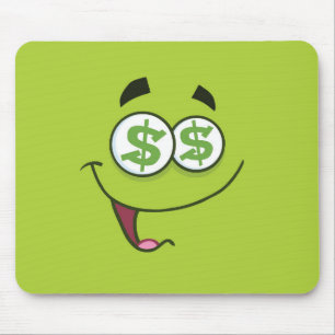Mousepad Dinheiro feliz Emoji