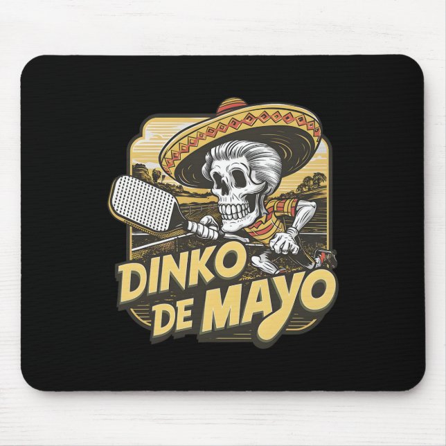 Mousepad Dinko De Mayo Pickleball Engraçado Cinco De Mayo E (Frente)