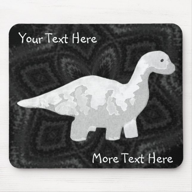 Mousepad Dino Branco (Frente)