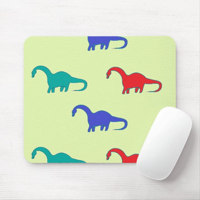 Mousepad Dino colorido em verde (Com mouse)