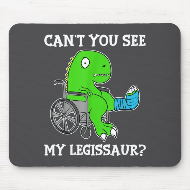 Mousepad Dino Funny Get Well Broken Leg Gift Dinosaur With  (Frente)
