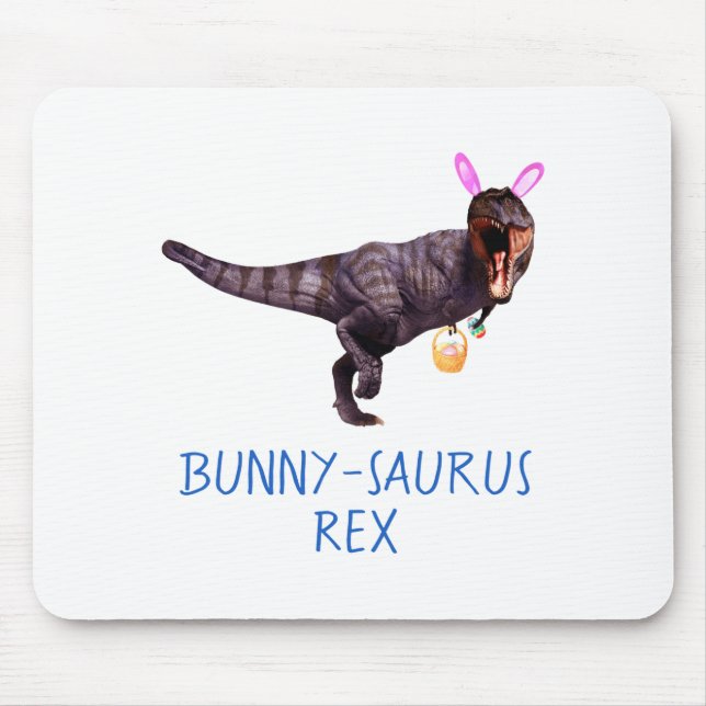Mousepad Dinosaur Easter Bunny T Rex Tyrannosaurus Funny T  (Frente)
