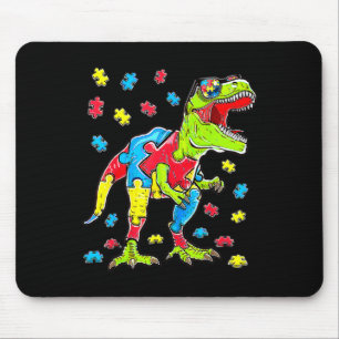 Mousepad Dinossauro Autismo Quebra-cabeça de Consciência Ra