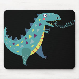 Mousepad Dinossauro Azul T Rex Ba