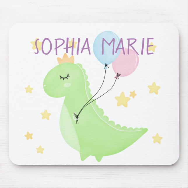 Mousepad Dinossauro com Balões (Frente)