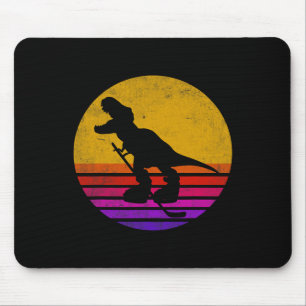 Mousepad Dinossauro de Hóquei no Gelo Dinossauro Vintage Re
