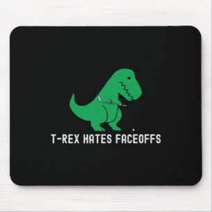 Mousepad Dinossauro de hóquei T-rex engraçado odeia disputa