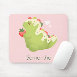 Mousepad Dinossauro de Matcha de Morango