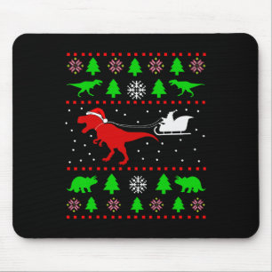 Mousepad Dinossauro De Natal Útil Para Crianças Adultos