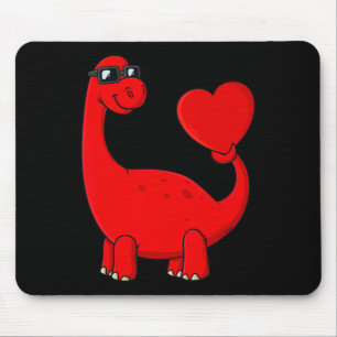 Mousepad Dinossauro dia de os namorados Com Uma Garota Dive