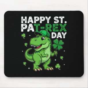 Mousepad Dinossauro Dia de São Patrício Trevo Sortudo Irlan