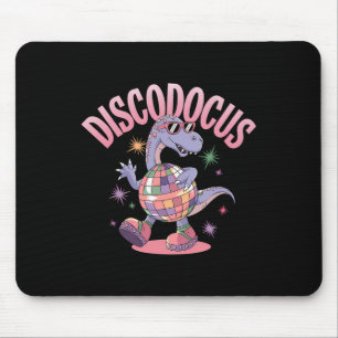 Mousepad Dinossauro Diplodocus Dançando Disco Dino Engraçad
