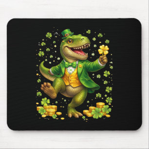 Mousepad Dinossauro do Dia de São Patrício Vestindo Smoking