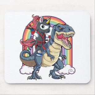 Mousepad Dinossauro do Unicorn Ninja Riding