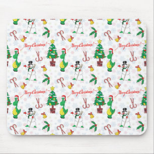 Mousepad Dinossauro e boneco de neve do Natal