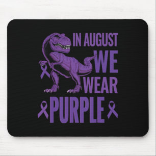 Mousepad Dinossauro Em Agosto Vestimos Sobredosagem Roxa Do