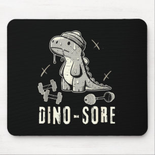 Mousepad Dinossauro Engraçado Academia T-rex Musculação Lev