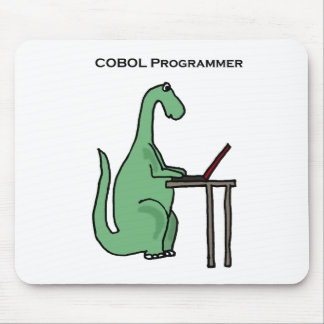 Mousepad Dinossauro engraçado do programador de COBOL