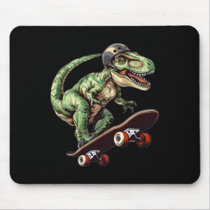 Mousepad Dinossauro Engraçado T Rex Em Skate Skateboard K