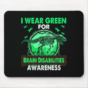 Mousepad Dinossauro Eu Visto Verde Para Deficientes CÉREBRO