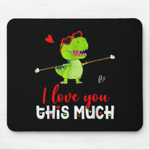 Mousepad Dinossauro Fofo Eu Te Amo Tanto Dia dos Namorados
