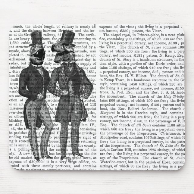 Mousepad Dinossauro Homens Saem Noite (Frente)