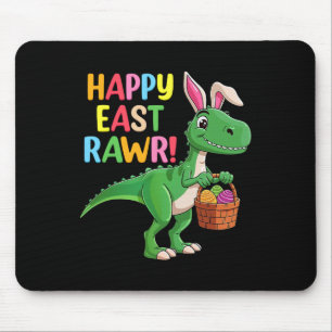 Mousepad Dinossauro Orelha de Coelho Feliz Caça ao Ovo de P