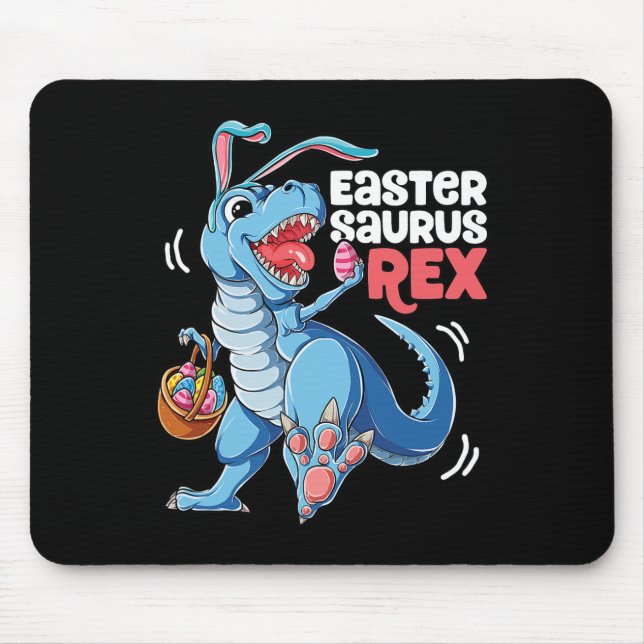 Mousepad Dinossauro Páscoa Surus T Rex Boys Raparigas Miúda (Frente)