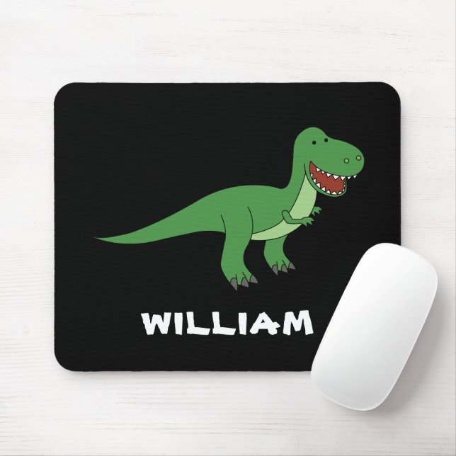 Mousepad Dinossauro Personalizado Nome De Volta À Escola (Com mouse)