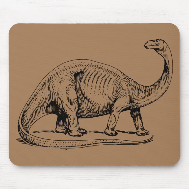 Mousepad dinossauro pré-histórico brontossauro (Frente)